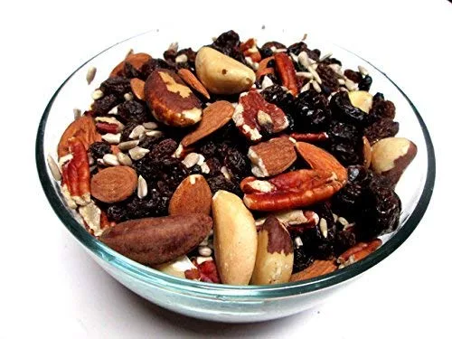 Organic Trail Mix 3 LB (nueces orgánicas de Brasil, almendras, arándanos, semillas de girasol, arándanos, pasas)