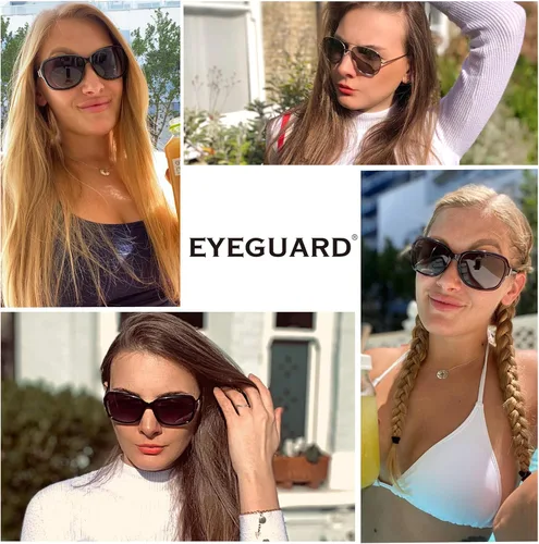 Vista 5 de EYEGUARD 2 gafas de sol polarizadas para mujeres hombres clásico retro vintage gafas de gran
