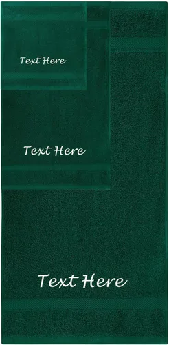 Vista 123 de Juego de Toallas Personalizadas con Texto Bordado - Paquete de 2 Sábanas de Baño de Algodón Turco Altamente Absorbentes y Súper Suaves para Spa