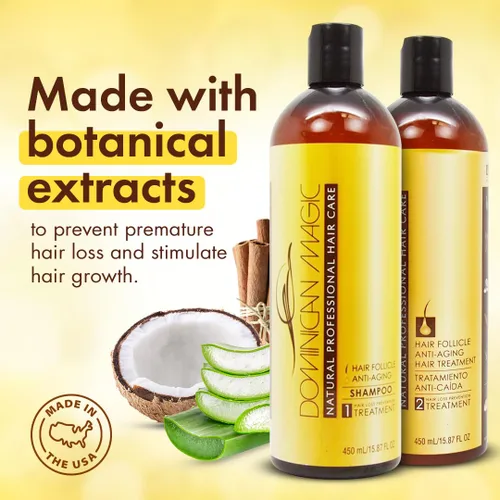 Vista 3 de Dominican Magic Champú para cabelludo antiedad, 15.8 onzas
