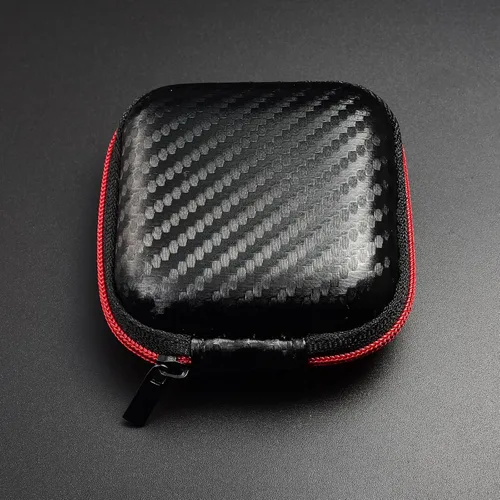 Vista 6 de Water Carbon Fibers Travel Pouches Zippers Bag Square Headsets Storage Case for Electronics Accessories Charging Cord Pouch