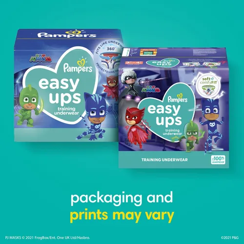 Vista 6 de Pampers Easy Ups - Ropa interior de entrenamiento para niños, talla 6, 4T-5T, 18 unidades, (el embalaje puede variar) (paquete de 2)