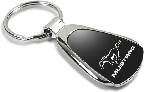 Vista 2 de Au-Tomotive Gold Llavero Ford Mustang en forma de lágrima, color negro