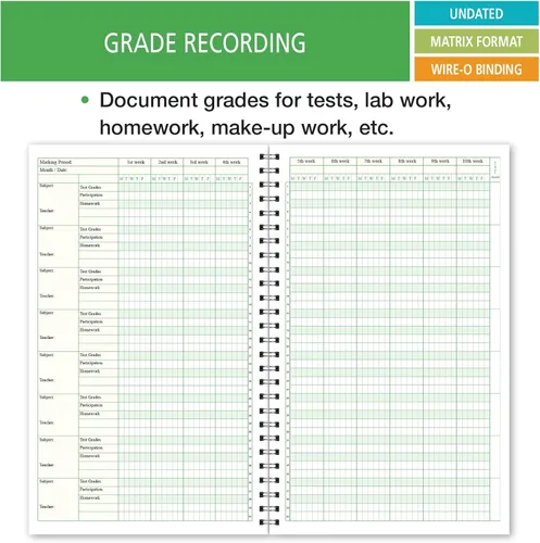 Vista 5 de HS-90 - Planificador de lujo para el año completo, para estudiantes de preparatoria, 40 semanas