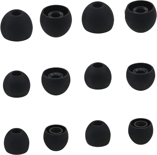 ALXCD Eartips - Auriculares T10, S/M/L, 6 pares de puntas de silicona de repuesto, apto para auriculares Senso Anker T10, color negro