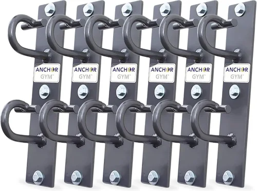 Vista 10 de Anchor Gym Anclaje de montaje en pared para entrenamiento – Estación de ejercicio de anclaje de entrenamiento para correas de peso corporal, bandas