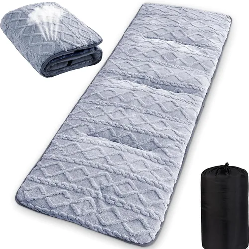 Vista 9 de Folding Camping Cot Pad - Portable & Comfortable Outdoor Sleeping Mat with Elastic Strap, Lightweight Waterproof Bottom Mattress Pad