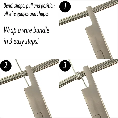 Vista 2 de The Beadsmith WrapMaker Alicates – Herramienta de fabricación de joyas de 6 pulgadas (5.984 in) con cabeza de acero pulido, agarre cómodo de PVC