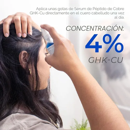 Vista 4 de Neurogan GHK-Cu Suero de Péptidos de Cobre para Cabello y Cuero Cabelludo – 2400mg, 4% Péptidos de Cobre – Fórmula de Absorción Rápida a Base