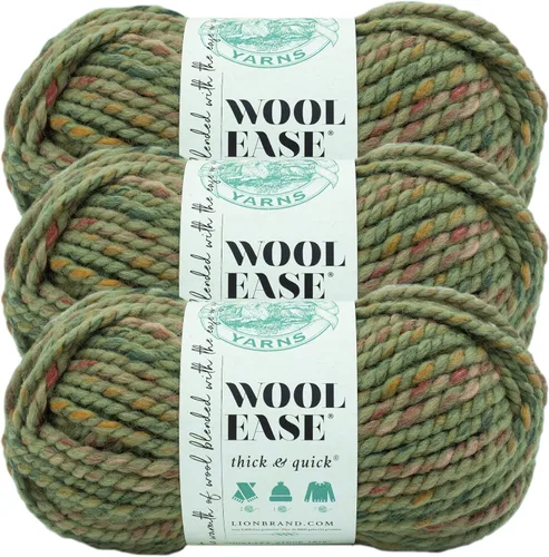 Vista 16 de Lion Brand Yarn - Ovillo de lana Wool-Ease Thick & Quick color fuerza aérea