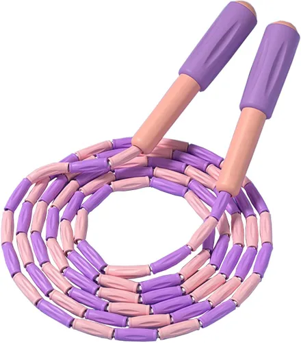 Vista 9 de ACEONE - Cuerda de saltar con cuentas, 1 paquete/2 unidades, cuerda de saltar segmentada para niños y adultos, cuerda de saltar ajustable sin