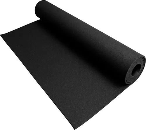 IncStores Rollo de suelo de goma resistente de 3/8 pulgadas de grosor, suelo de goma reciclada flexible para un sótano, gimnasio en casa, cobertizo