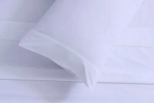 Vista 5 de ZOYER Juego de sábanas 100% algodón (tamaño matrimonial, blanco), juego de ropa de cama de 4 piezas, sábanas de algodón natural T-300, sábana bajera