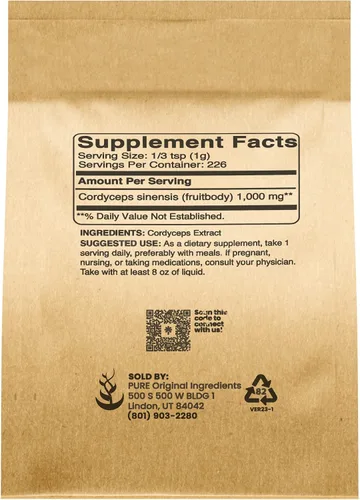 Vista 7 de Pure Original Ingredients - Cola de pavo, Reishi y Cordyceps en polvo, natural, suplementos