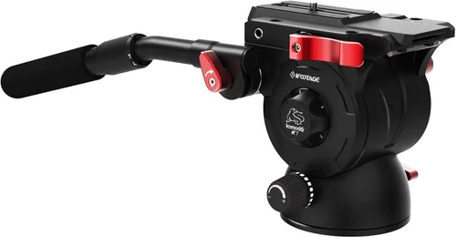Vista 9 de IFOOTAGE Cabezal Fluido de Video Komodo K5S, Cabezal de Video de Aluminio para Trípode Monopie, Montaje de Cabezal Fluido de Cámara para Cámara