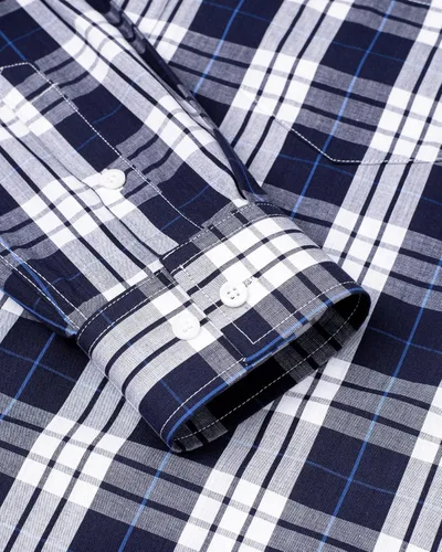 Vista 5 de Alimens & Gentle - Camisas a cuadros con botones para hombre, camisas de vestir de manga larga, de algodón, corte estándar