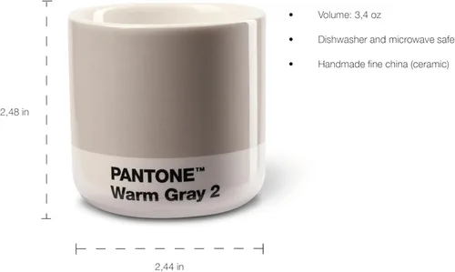 Vista 6 de Copenhagen Design Pantone Taza Macchiato - Café, Latte, Taza Macchiato - 3.34oz/100ml, Naranja 021