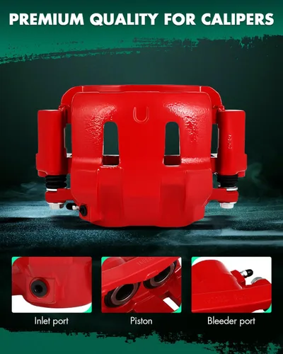 Vista 5 de SCITOO 18-B4791 18-B4790 Pinzas de freno de disco delanteras izquierda y derecha con soporte para Ford para Excursion 2000-2005, para Ford