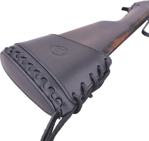 Vista 7 de Tas Trost Extensión hecha a mano de cuero de la culata del cojín del retroceso para las escopetas, rifles