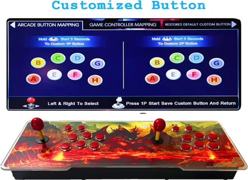 Vista 4 de RegiisJoy 30000 en 1 Pandoras Box 70S Arcade Game Console Retro Game Machine para PC y proyector y TV, 2-4 jugadores, juegos 3D