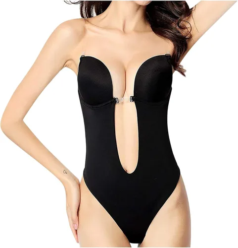 Eaktool Entrenador de cintura para mujer, ropa interior de corte bajo, sin espalda, sin costuras, sin espalda