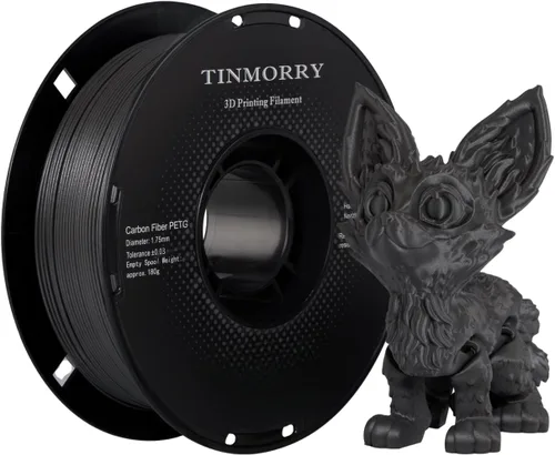Vista 25 de TINMORRY - Filamento PETG CF de 1.75 mm para impresora 3D, compatible con Bambu LAB, Creality K1C, QIDI MAX3, FLASHFORGE Adventurer 5M, Prusa MK4