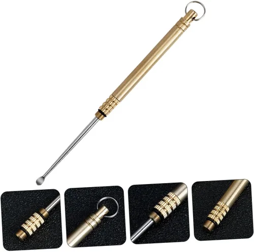Vista 2 de 3 unidades de cucharas de aleación de titanio para tapones para los oídos para limpiadores de oídos, accesorios de limpieza, herramientas de acero