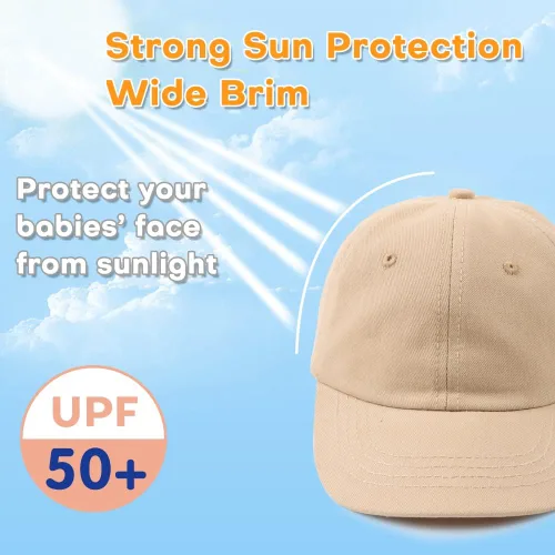 Vista 95 de Peecabe Gorra de béisbol para niños pequeños, unisex, de algodón, ajustable, para bebés, niños, gorra de béisbol para niñas de 1 a 5 años