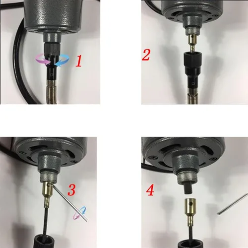Vista 9 de Amoladora de eje flexible Carver Herramienta giratoria para tallar Herramientas multifunción para trabajar el metal, control de pedal de pie, 30