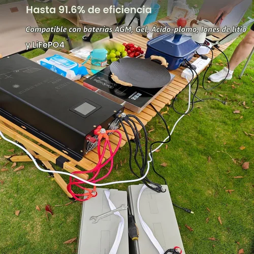 Vista 7 de Inversor de onda sinusoidal pura de 5000W 24V, 24 voltios DC a CA 120V 240V inversor de potencia de fase dividida, 2 terminales de cable de CA