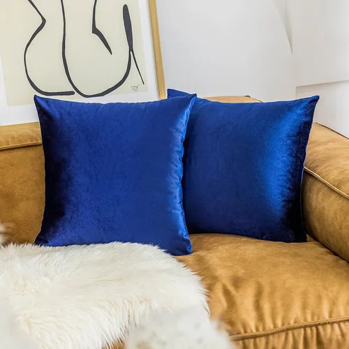 Vista 39 de Home Brilliant Funda de cojín decorativa para el hogar, en terciopelo, para sofá, silla, cama.