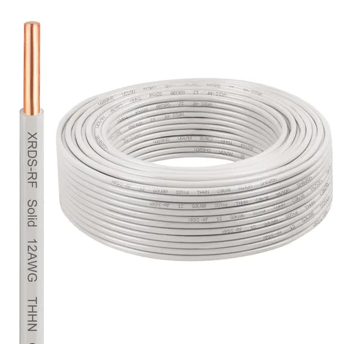 Vista 43 de Cable THHN 25 pies, Conductor Único de Cobre Desnudo, Cable Eléctrico Rojo 10AWG, Cable de Construcción Sólida de 600V con Funda de Nylon