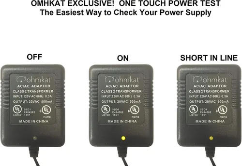 Vista 2 de OhmKat Fuente de alimentación para timbre de video – Compatible con Blink Smart Wi-Fi Video Doorbell – No requiere cableado existente