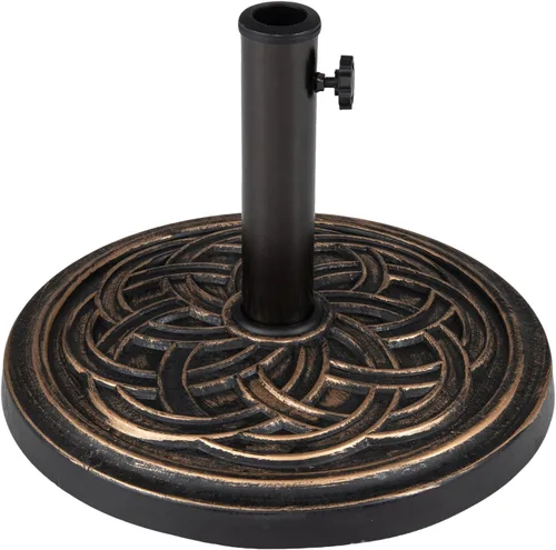 Vista 9 de GIANTEX Base de sombrilla para patio de 43 libras, soporte resistente para Bronce