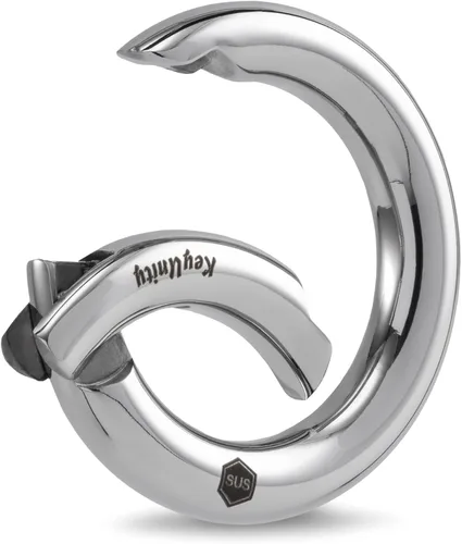 KeyUnity KS06 - Clip de mosquetón redondo de resorte, llavero de resorte para llavero y correa de hombro de acero inoxidable