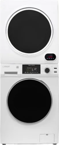 Vista 11 de Equator Premium apilable lavadora de 6.8 kg 1.62 pies cúbicos + secadora digital ventilada 3.5 pies cúbicos 110 V (negro)