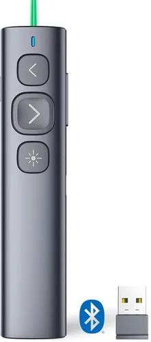 Norwii Clicker de presentación Bluetooth N95 con receptor USB-A, clicker de PowerPoint para control remoto de presentación, puntero inalámbrico
