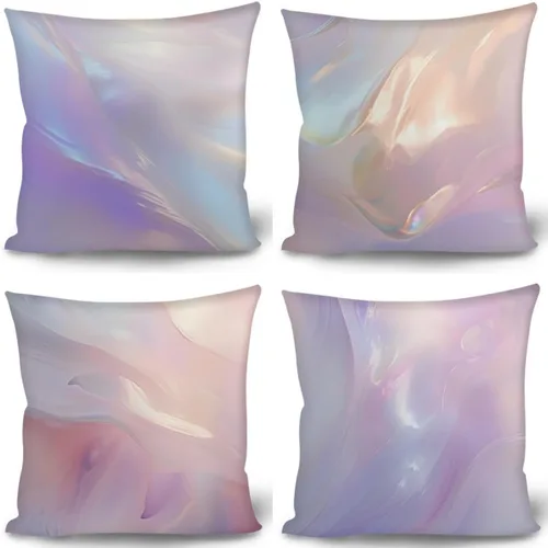 Vista 7 de GLUDEAR Juego de 4 fundas de almohada decorativas de 18 x 18 pulgadas, fundas modernas para dormitorio, sofá, sala de estar, decoración del hogar