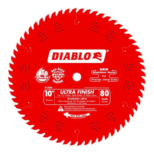 Vista 10 de Diablo Hoja de sierra de marco rápido para madera, carburo de alta densidad, 5-1/2 pulgadas de diámetro, 18 dientes ATB, eje de 0.787 in, corte
