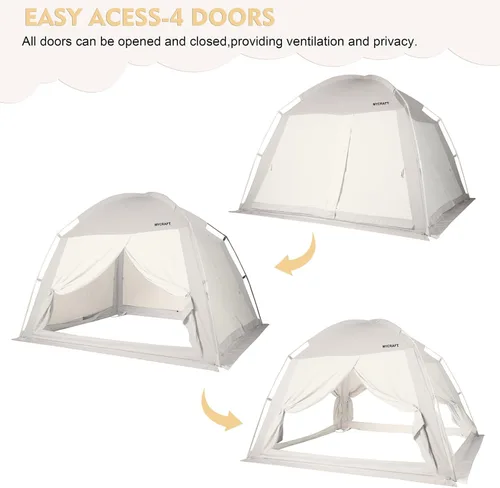 Vista 5 de Carpas de Cama con Dosel - Carpa de Ensueño Privada para Dormir Cómodamente en Interiores, Reductora de Luz y Transpirable, con Carpa de Cama