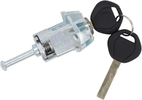 Vista 2 de NewYall Barril de cilindro de bloqueo de puerta lateral izquierda delantera izquierda con 2 llaves para BMW 320i 2001-2005 323i 1999-2000 325Ci