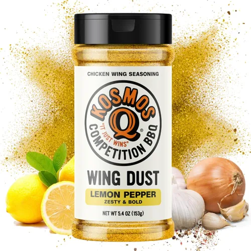 Vista 8 de Condimentos para alitas de pollo –paquete variado (cada bolsa condimentará 10-15 libras de alas)–Libre de gluten y GMS