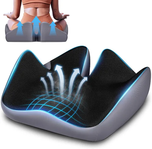 Cojín para silla de oficina, cojín ergonómico grande y transpirable, alivio de presión para el coxis, ciática, dolor de espalda por estar sentado