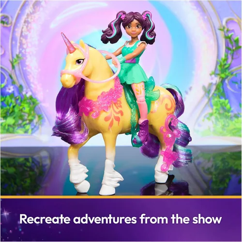 Vista 7 de Unicorn Academy, Set de Poder de Amistad de Ava y Leaf con Silla de Montar y Accesorios, Muñecas y Juguetes de Unicornio, Regalos y Pequeños