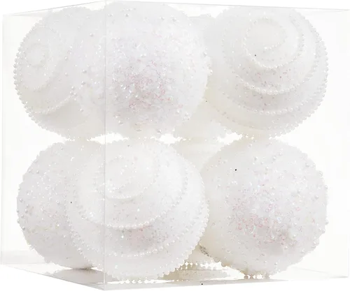 Vista 11 de Adornos de Bolas de Navidad Negras, Decoraciones de Bolas de Navidad de Plástico Irrompible Colgantes con Perlas para Fiestas Navideñas