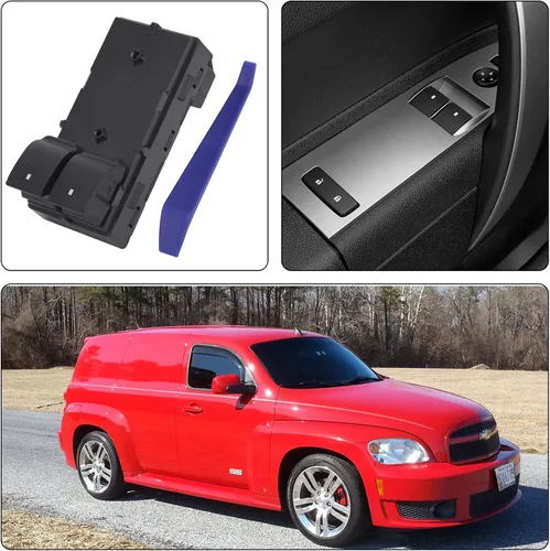 Vista 5 de Obaee Interruptor de control de elevalunas eléctrico, parte delantera izquierda, lado del conductor, compatible con Chevy Chevrolet HHR Silverado