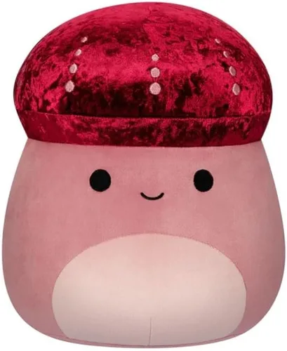 Squishmallows Hongo Hammie Velvet Maroon original de 12 pulgadas - Peluche oficial de Jazwares grande y ultrasuave