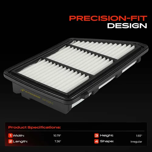 Vista 2 de A-Premium Filtro de aire de motor compatible con Honda CR-V CRV 2017 2018 2019 2.4L solamente Solo para CR-V CRV 2017 2018 2019 2.4L