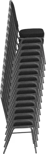 Vista 5 de EMMA + OLIVER Silla de banquete con respaldo de corona, tela estampada beige/marco dorado