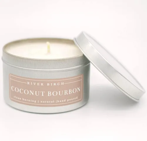 Vista 15 de River Birch Candles - Vela perfumada de almendra + miel, velas de soja de alta calidad, totalmente naturales, no tóxicas, vela de viaje de lata
